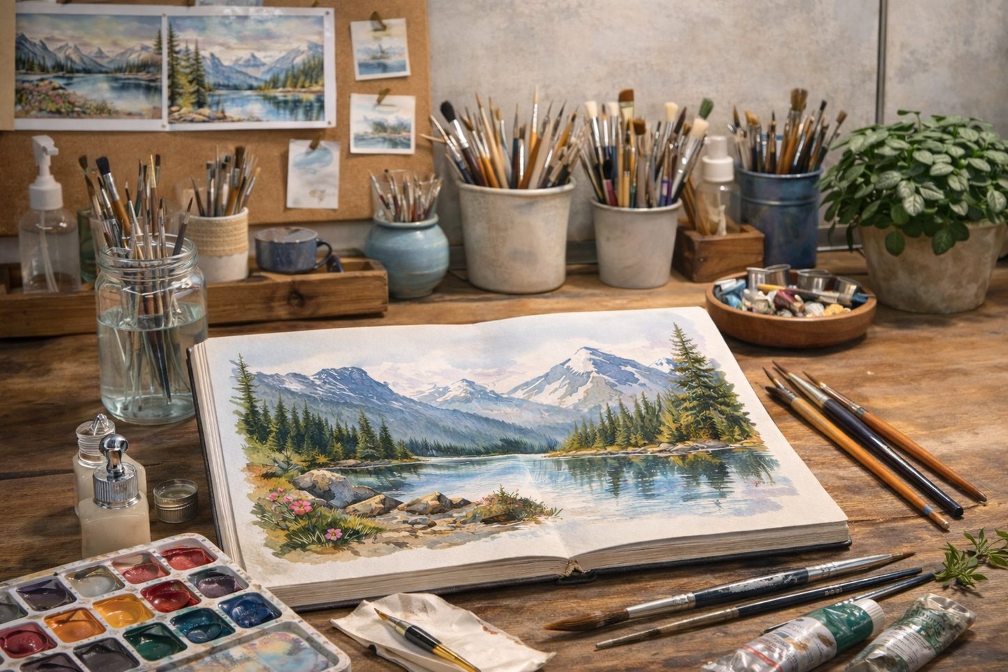 Watercolor Landscape- Water & Sunlight